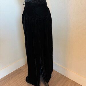 Vintage Oscar de la Renta Boutique Black Velvet Maxi Evening Skirt Formal Size 1